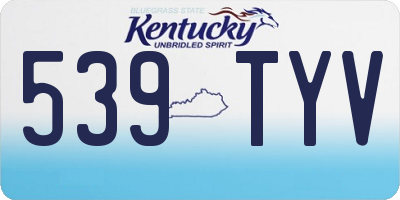 KY license plate 539TYV