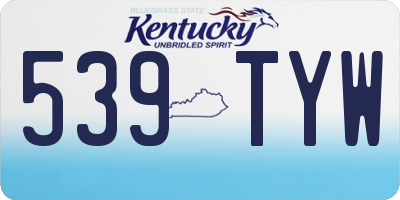 KY license plate 539TYW