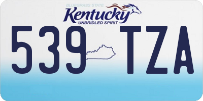 KY license plate 539TZA