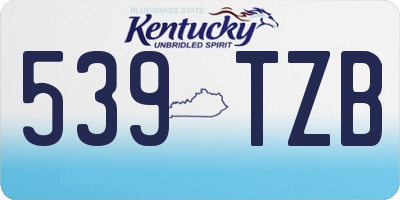 KY license plate 539TZB
