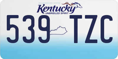 KY license plate 539TZC