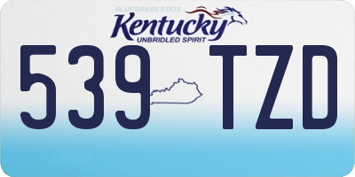 KY license plate 539TZD