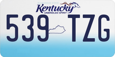 KY license plate 539TZG