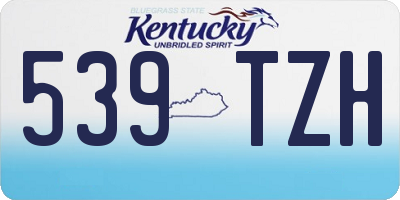 KY license plate 539TZH