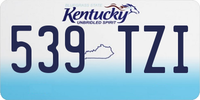 KY license plate 539TZI