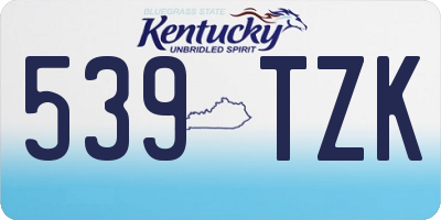KY license plate 539TZK