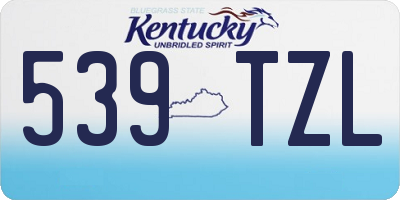 KY license plate 539TZL