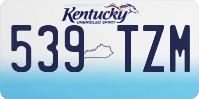 KY license plate 539TZM