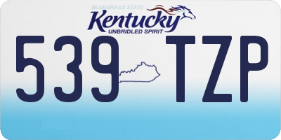 KY license plate 539TZP