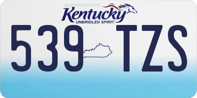 KY license plate 539TZS