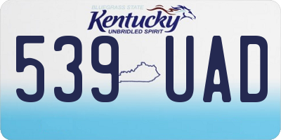 KY license plate 539UAD