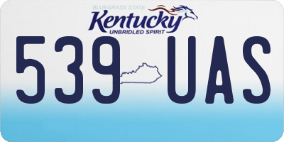 KY license plate 539UAS
