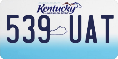 KY license plate 539UAT