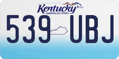 KY license plate 539UBJ