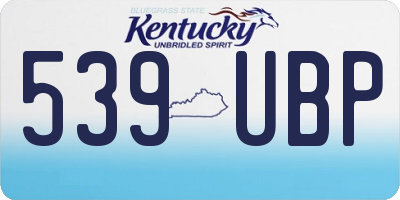 KY license plate 539UBP