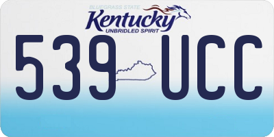 KY license plate 539UCC