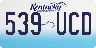 KY license plate 539UCD