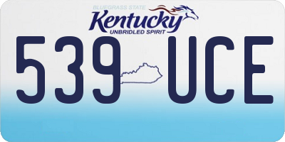 KY license plate 539UCE