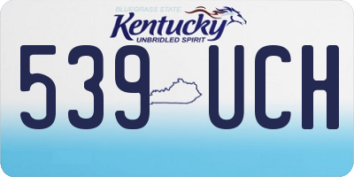 KY license plate 539UCH