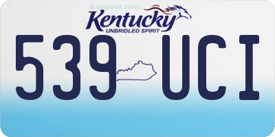 KY license plate 539UCI