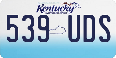 KY license plate 539UDS