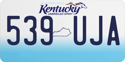 KY license plate 539UJA