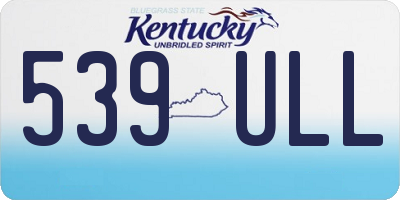 KY license plate 539ULL