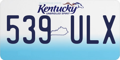 KY license plate 539ULX