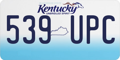 KY license plate 539UPC