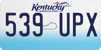 KY license plate 539UPX