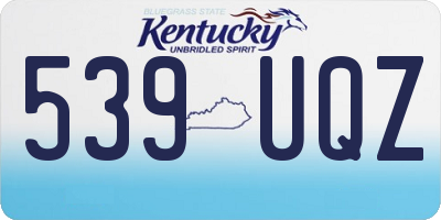 KY license plate 539UQZ