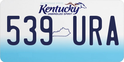 KY license plate 539URA