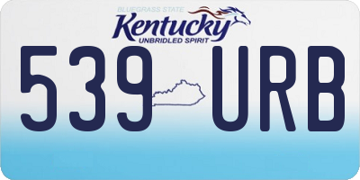 KY license plate 539URB