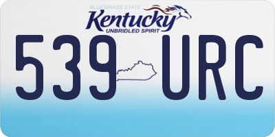 KY license plate 539URC