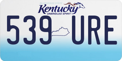 KY license plate 539URE