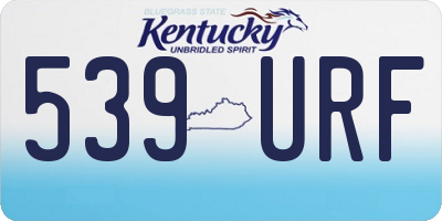 KY license plate 539URF