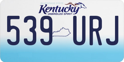 KY license plate 539URJ