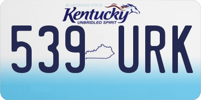 KY license plate 539URK