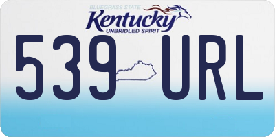 KY license plate 539URL