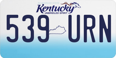 KY license plate 539URN