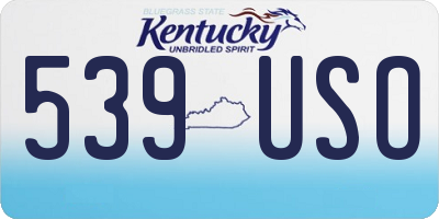 KY license plate 539USO