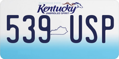 KY license plate 539USP