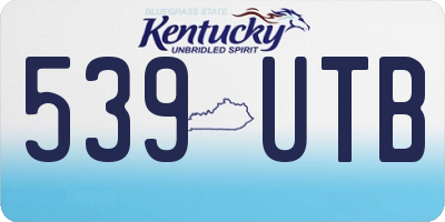 KY license plate 539UTB