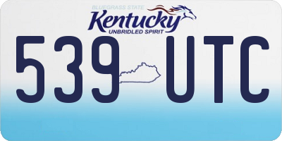 KY license plate 539UTC
