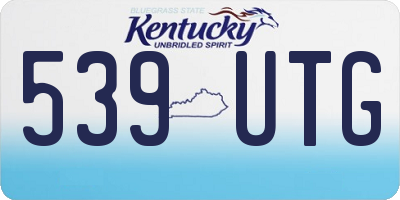 KY license plate 539UTG