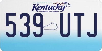 KY license plate 539UTJ