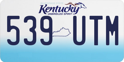 KY license plate 539UTM