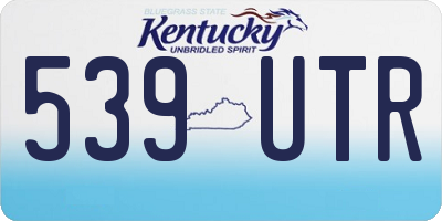 KY license plate 539UTR