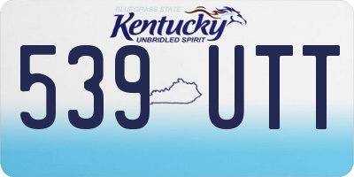 KY license plate 539UTT