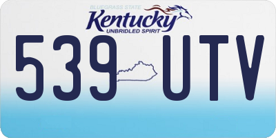 KY license plate 539UTV